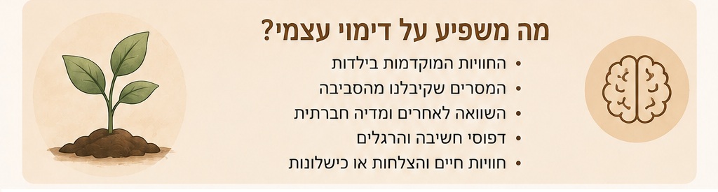 מה משפיע על דימוי עצמי מה משפיע על דימוי עצמי