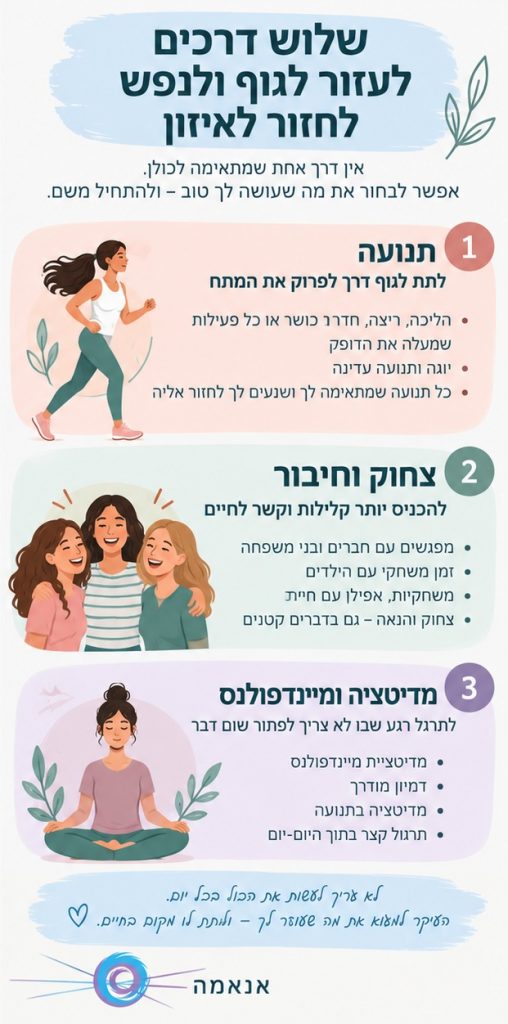 שלוש דרכים שעוזרות לפוגג לחץ נפשי וסטרס