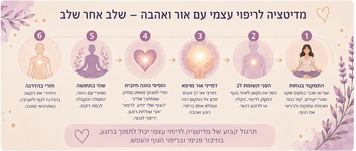 מדיטציה לריפוי עצמי עם אור ואהבה מדיטציה לריפוי עצמי עם אור ואהבה