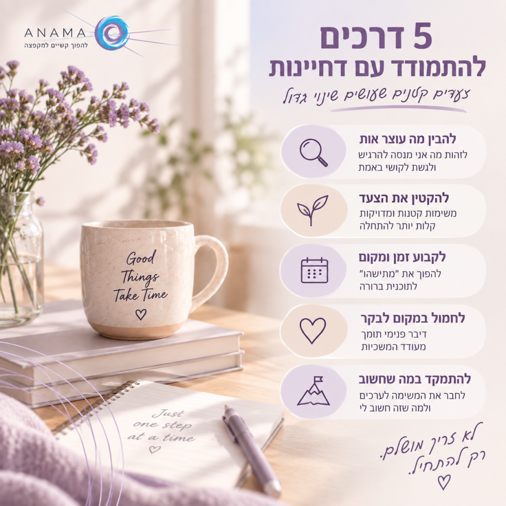 איך להתמודד עם דחיינות