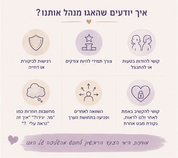 איך יודעים שהאגו מנהל אותנו