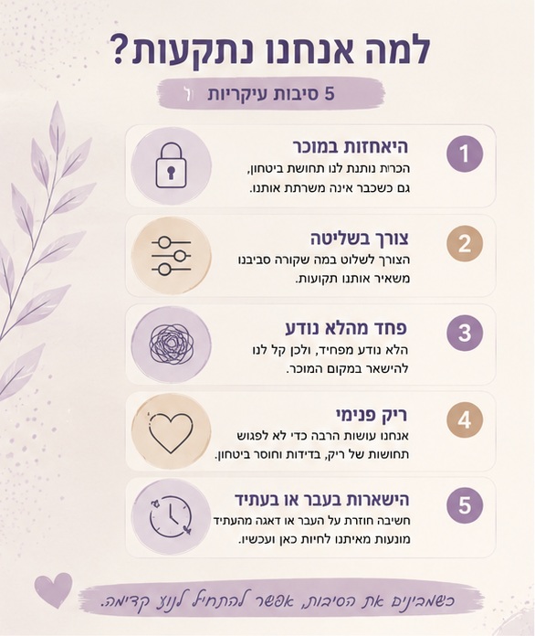 הסיבות לתקיעות בחיים